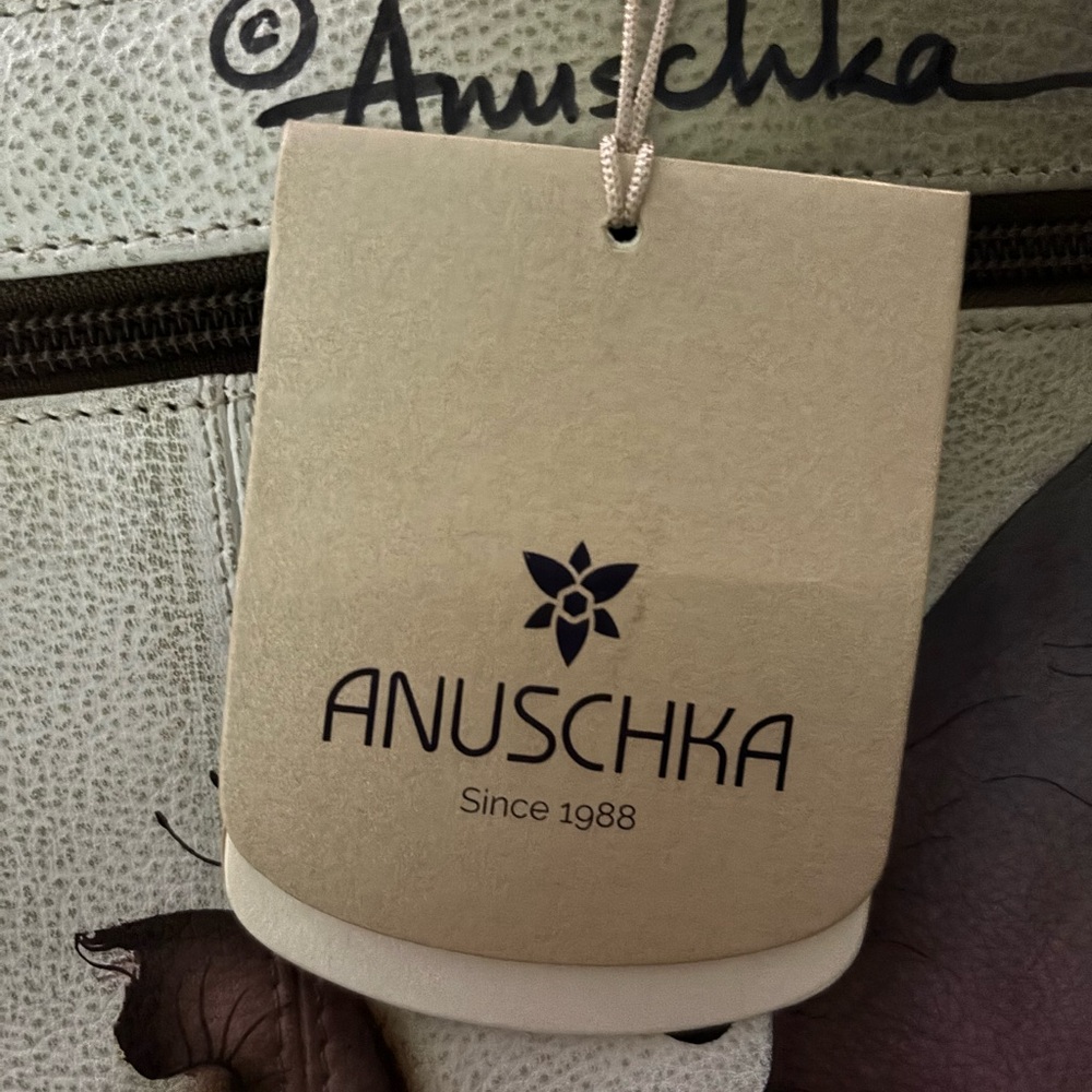 Anuschka Artistic Elephant and Butterfly Crossbody Bag - Picture 3 of 16